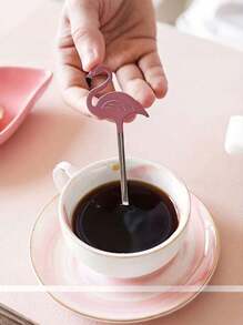 Flamingo Spoons 13cm, Coffee Spoon,Animal Spoon, Stainless Steel Dessert Coffee Stirring Spoon, Teaspoon,Milk Dessert Spoon, Coffee Stirring Spoon, Dessert Spoon, Kitchen Supplies,Cute Creative Long-Handled Juice Coffee Spoon Tableware, Kitchen Accessories