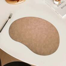 Nordic Style Heteroseksuele Textuur PU Placemats, Hoogwaardige Waterdichte Anti-Olie Warmte-Isolatie Eettafelmatten, Onderzetters