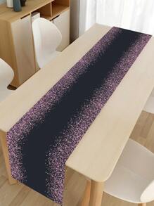 1pc Black Pink Table Runner, Polyester Table Runner Pink Powder Crumb Pattern Tablecloth, Perfect For Birthday Wedding Party Home Tablecloth Decorations, Kitchen Table Covers Decor, Festival Event Dining Room Table Ornaments, Party Favor