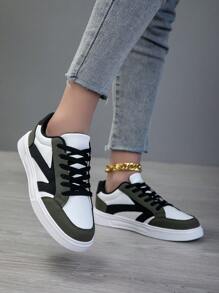 Damen Lässig Sneaker, Modestreet-Style kleine weiße Schuhe, leichte Skateboard-Sneaker