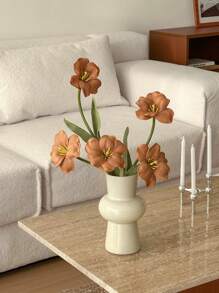 1pc Asymmetrical Glass Vase, Creative Living Room Vintage Flower Vase, Hydroponic Container Decor Gifts Birthday Graduation