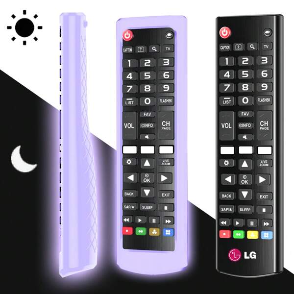 Compatible With  Tv Remote Control , Anti-Slip ,  Glow In The Dark, Multiple Colors Available, One-Pack Silicone Protective Smart Remote Cover For School,Office,Household,Travel,Bag,Organizer,Storage