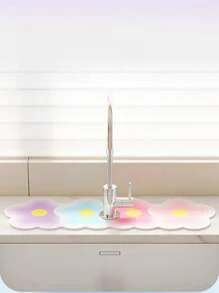 1pc Faucet Water Absorption Mat, Kitchen, Bathroom, Sink Area Water-Absorbing Mat