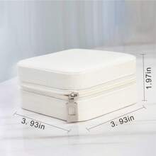 xianggenina Portable Travel Jewelry Box With Mirror, Earrings, Necklace, Ring Storage Anti-Oxidation Jewelry Box
