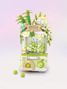 LOZ 积木迷你拼图玩具、可爱食物分配器、儿童生日礼物、书桌装饰、男孩和女孩的学习用品 - 彩色 - 查看 9