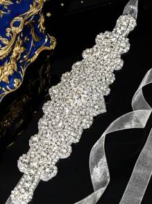 1 chiếc thắt lưng cưới màu bạc đính đá lấp lánh, thắt lưng cô dâu thủ công đính đá cho dạ hội, váy phù dâu, phụ kiện ngày Valentine. - Nhiều màu - Xem 14