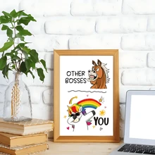 1PC Humorous Boss Card, "Other Boss You" Birthday Greetings, Office Paper Cards, Funny Boss's Day Cards, Suitable For Both Men And Women,Back To School,School Supplies - Multicolor - View 5