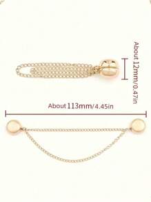 1pc Magnetic Waist Buttons, Adjustable T-Shirt Hem Clips For Perfect Fit, Metal Snaps In White/Gold/Black Graduation - Multicolor - View 5