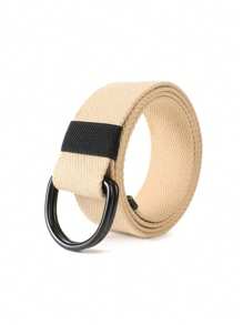 1pc Black Double-Loop Unisex Woven Belt, Outdoor Sports Waist Belt, Waist Trainer Belt, Workwear Belt, Adjustable Size - 1pc - View 8