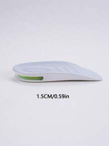 1 Paar Herren Erhöhende Einlegesohlen, ermüdungsfreies Kissen stoßabsorbierendes PVC-Halbpolster, geeignet für Sportschuhe, Stiefel und andere Schuhe