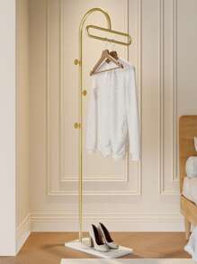 Scandinavian Style Home Hanging Clothes Rack, Creative Modern Luxury Bedroom Cream-Colored Floor Standing Coat Rack Storage Clothes Stand - Multicolor - View 10