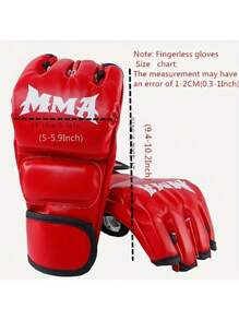 1 pieza Guantes de boxeo para adultos, guantes con media-palma sin dedos con garra de tigre MMA acolchados, ideales para regalos de cumpleaños, Navidad, fiestas