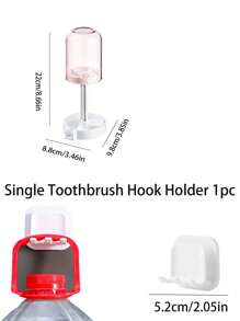 1PC Travelware Toothbrush Cup Holder With Drainage And Storage, Hot Water, Toothpaste, Electric Toothbrush And Mouthwash Cup Holder, Mouthwash Cup Set Multi-Functional Dustproof, Bathroom Countertop Mouthwash Cup Organizer, Bathroom Supplies, Travel Accessories, Household Supplies, Wash Cups Back To School