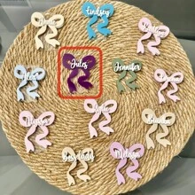 1个定制蝴蝶结设计姓名牌，配件包括20盎司/30盎司/40盎司姓名牌盖，定制H2.0女童保温杯，婚礼必备 - acrylic tags - 查看 20