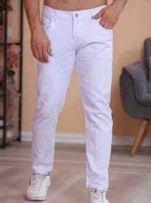 Estone Men's Skinny Jeans With Elastane - 白色 - 查看 1