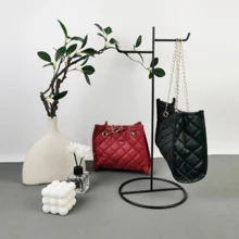 1 pieza Gancho multifuncional de hierro para corbata, sujetador, bolsa, estante de exhibición de bolsas, soporte de exhibición de corbata en forma de T para tienda de ropa, mochila, soporte para joyería (puede haber algunas imperfecciones inevitables del manejo de la producción, tenga en cuenta antes de comprar)