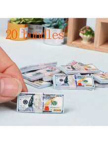 100/200 stuks 11,8*4,8cm Kleine maat rekwisieten Kopie $ 100 Denominatie (Niet 1:1 Restauratie), Geschikt voor Thuisdecoratie Collectie Herdenkingsdisplay, Boeket Origami-rekwisieten, Valentijnsdag Ramadan Festival Verjaardag Vakantiegeschenken