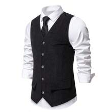 New Men's Retro Corduroy Fabric Waistcoat