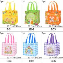 Easter Rabbit Non-Woven Bags Cartoon Bunny Egg Cookie Candy Gift Packaging Bags Shopping Bag Spring Easter Party Decoration Birthday Party Supplies