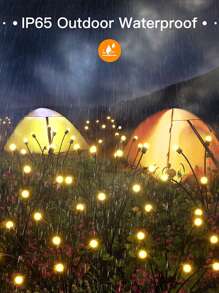 1 件 10 LED 太阳能户外花园灯 - 高效节能，触摸控制景观照明，抛光镍表面，易于安装在草坪和庭院装饰杆上，太阳能花园灯