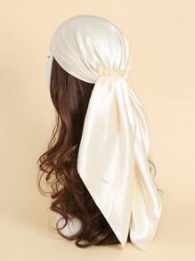 1pc Solid Color Bohemian Elegant Satin Scarf For Women, Suitable For Spring And Autumn - Multicolor - View 11