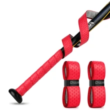 1 pieza Empuñadura universal para bate de béisbol, envoltura para golpear cómodamente, rojo/negro/azul, apta para bates de aleación, compuestos y de madera, reduce la fricción de la mano, mejora la sensación de golpeo, ideal para volver a la escuela, regalos de fiesta
