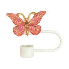 蝴蝶硅胶吸管盖防尘塞饮料奶茶吸管盖10MM吸管塞