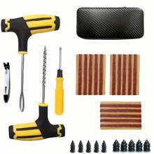 包含 29/48 件汽车轮胎修理套件、应急轮胎修理套件、补片和胶水搅拌器 - 易于使用的应急轮胎修理套件