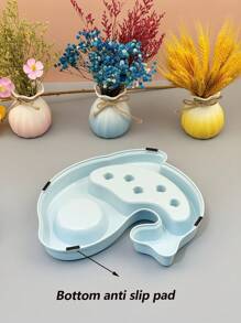 Tigela de comida e água para cães/gatos 2 em 1 de aço inoxidável anti-engolir, ideal para animais de estimação