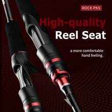 Rock Bass Fishing Rod Available In 6 6 7 And 10 Lengths Is Designed For Spinning And Casting With A Fast Action It Features A 2-Piece Medium-Heavy Construction Made From 24T High-Carbon Fiber Ensuring Durability And Strength Equipped With Stainless Steel Guides This Lightweight And Highly Sensitive Rod Is Perfect For Targeting Bass And Trout - ROCK PKS - View 4