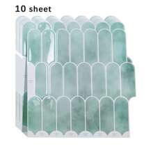 3D Matte Fish Scale Self-Adhesive Wall Sticker Kitchen Backsplash Wall Tile Waterproof Peelable Kitchen Bathroom Splashback For Home Wall Decoration 11.8" X 11.8" 10/30 Sheets (Teal/Milky White) Gifts Birthday Graduation Room Decor Home Decor Bathroom Decor Bedroom Decor Room Decoration Stuff Living Room Decor House Decor Home Decor Living Room Wall Paper Stickers Wallpaper Wall Stickers Personalised Stickers