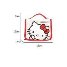 Sanrio 1pc Hello Kitty Multifunctional Four In One Makeup Bag, Cartoon Cute Portable Travel Grooming And Storage Bag, Suitable For Home Storage And Travel Supplies Storage,For Holiday Beach, Bathroom Collection, Bedroom Collection, Large Capacity