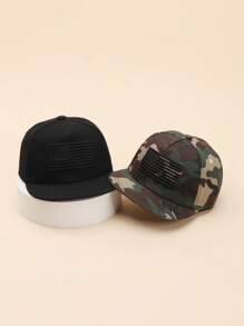 1 pièce Casquette hip-hop pour enfants avec drapeau américain brodé