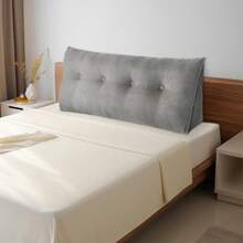 Nachttischkissen, PP-Baumwolle, Fensterkissen, verschiedene Größen erhältlich, grau, weich und bequem, geeignet für Bett, Sofa, Fenster 120*50*20cm - Grau - Übersicht 4