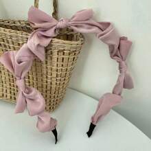 شريط رأس بشكل وردة أنيق، قطعة واحدة، لون أحادي من القماش الأنيق، شريط شعر جذاب للحفلات والتصوير الفوتوغرافي والارتداء اليومي