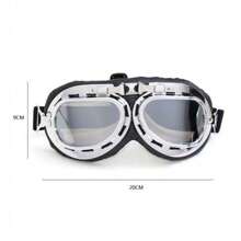 1 Paar Retro Harley Silberrahmen Brillen, Motorradbrille, Fahrradbrille, Retro WWII Brille, Outdoor Sport Windschutzbrille