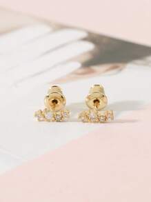 2 Pieces/6 Pieces Fashionable New High-End Copper Material Inlaid Zirconia Earring Set Elegant Is Versatile For Daily Wear Women's Jewelry Set Can Be Selected In A Single Or A Complete Set