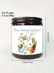 1pc Easter Scented Candle, Easter Cute Bunny Candle, Colorful Egg Scented Candle, Best Easter Gift For Friends, Scented Candle, Candle, Easter Candle, Candle,Candles, Gifts, Home Decor,Easter,Jar Candles , Ornaments, Decorations, Birthday Graduation