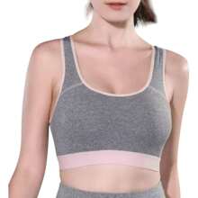 Top Gym Swimmer Suplex Open Back With Padded Fitness TOP438 - Màu Hồng baby - Xem 4
