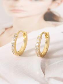 2 Pieces/6 Pieces Fashionable New High-End Copper Material Inlaid Zirconia Earring Set Elegant Is Versatile For Daily Wear Women's Jewelry Set Can Be Selected In A Single Or A Complete Set