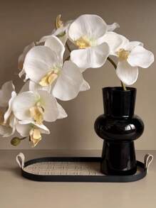 1pc Asymmetrical Glass Vase, Creative Living Room Vintage Flower Vase, Hydroponic Container Decor Gifts Birthday Graduation