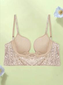 Sexy Lace U-Shaped Backless Lingerie For Women Beautiful Back Bra Ultra-Thin Invisible Bra Breathability Mesh Bralette Comfortable French Underwear Women's Underwire Bra Leopard Print Stripe Lingerie