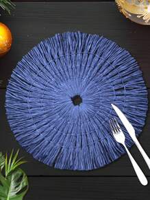 1/2/4pcs Bohemian Style Tassel Placemats, Creative Natural Material Placemats, Suitable For Restaurant, Dining Table Decorations, Vase Mats - Multicolor - View 6