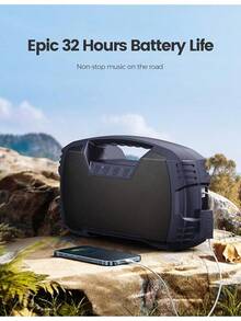 IPX7 Waterproof Bluetooth Speaker, 40W(60 Peak) Portable Wireless Speakers With Subwoofer, 32H Playtime, Stereo Loud Sound, Deep Bass, Bluetooth 5.0 With Handle For Pool, Beach, Outdoor, Gifts - 藏蓝色 - 查看 4