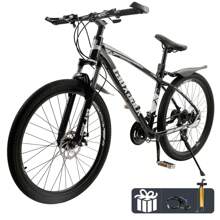 Bicicleta de montaña de aluminio de 27,5 pulgadas para mujer y hombre desde 160 cm con horquilla de suspensión frenos de disco MTB 21 velocidades bicicleta para adultos y jóvenes