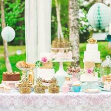 12pcs/24pcs Candy Gift Boxes, Mini Candy Container Boxes With Golden Lids, Plastic Wedding Party Favor Boxes, Chocolate Candy Boxes, Suitable For Party, Wedding, Banquet, New Year, Birthday, Christening, Valentine's Day, Tea Party, Chocolate, Candy, Can Be Used As Wedding Decorations - Gold - View 6