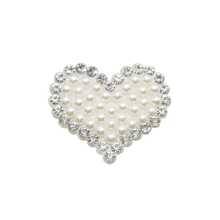 Heart Pearl & Rhinestone Decor Stickers For DIY Clothing, Shoes, Hats, Glue On Embellishments - White - View 8