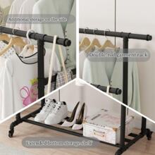 Estante de almacenamiento DOBLE para ropa y zapatos - Multicolor - Ver 3