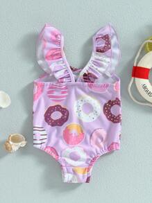 Newborn Baby Swimwear - Purple - View 3