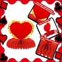 8-teiliges Dekorationsset mit Kasino-Geburtstagsmotiv, Poker-Thema Wabenzentrums-Tischdekorationen, Spielkarten Dekoschild für Kasino Poker Thema Geburtstagsparty Zubehör, 8 Designs